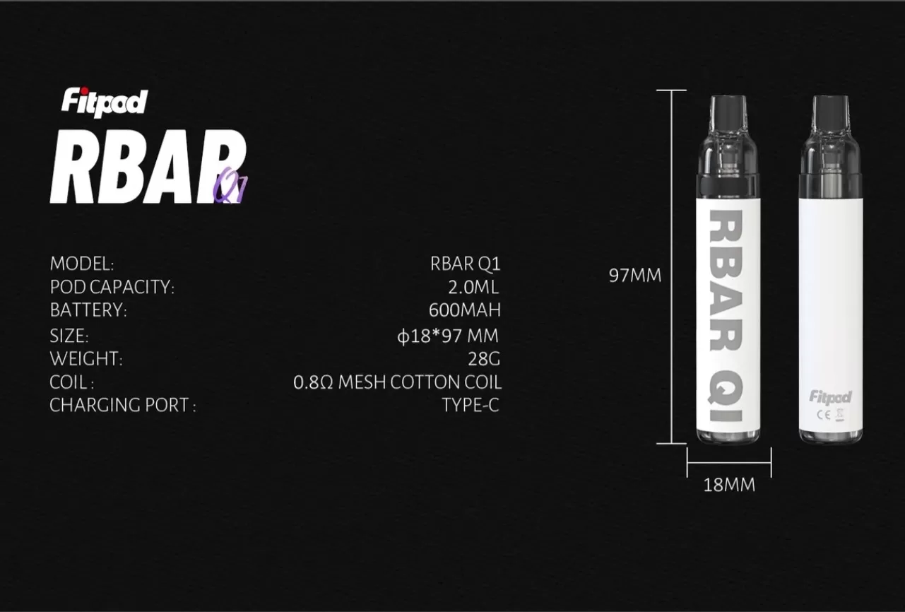 FITPOD RBAR Q1 主機推薦|便攜設計・長效電池・五款漸層配色|台灣現貨 3 Fitpod RBAR Q1 一次性電子煙主機 便攜設計 多口味選擇 長效電池|FITPOD RBAR Q1 主機推薦|便攜設計・長效電池・五款漸層配色|台灣現貨