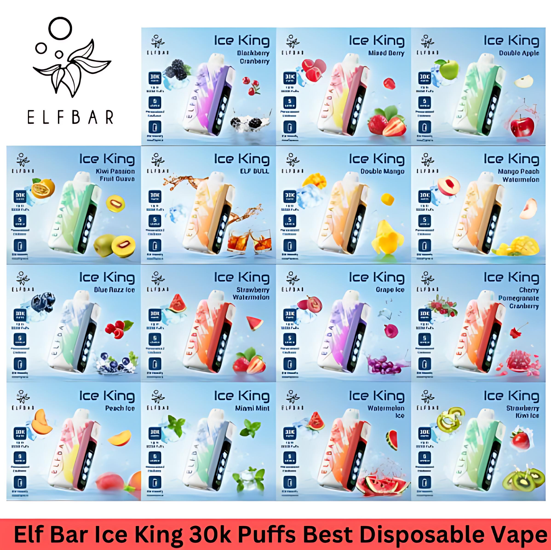 ELFBAR Ice King 30K 拋棄式電子菸，五檔涼度調節