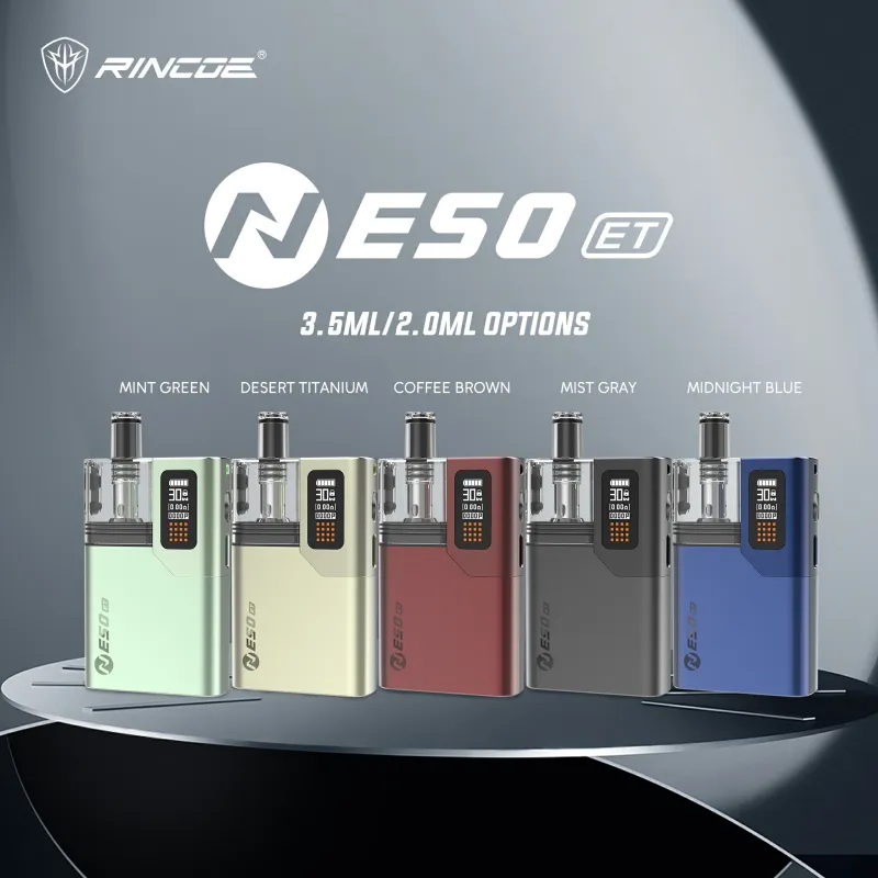註油主機推薦|可換空倉,長期耗材成本省一半 3 RINCOE Neso ET 註油主機,1400mAh 大電池